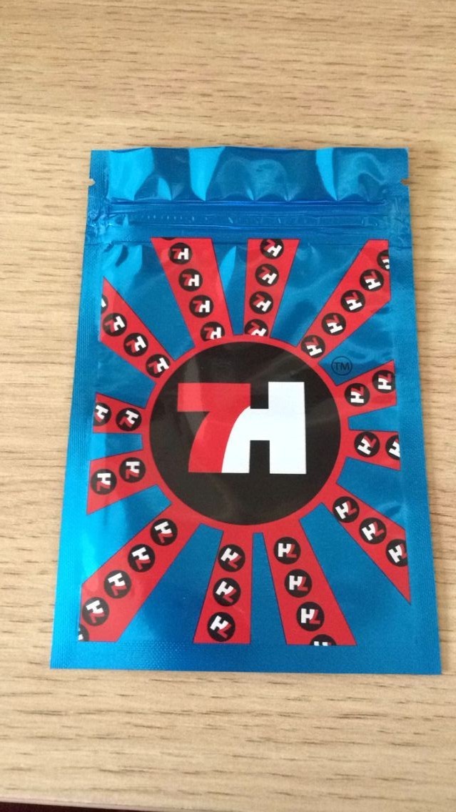 Ярлык сумок 7х молнии лоснистой фольги пластиковый изготовленный на заказ напечатал для капсул семян КБД