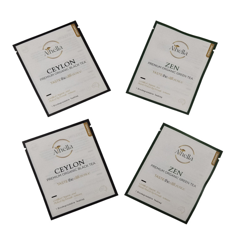 Специально напечатанный биоразлагаемый небольшой мешок для чая Кофе порошок Компостируемые перезамыкаемые мешки Mylar