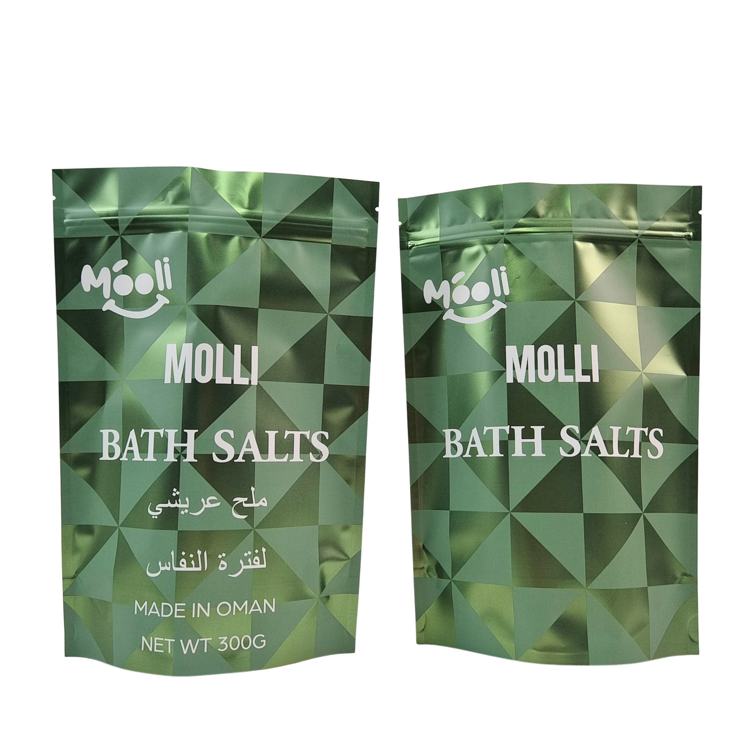 Стоять пластиковая упаковка для тела скраб сумка ванна соль естественное увлажнение Mylar пакеты с молниеносной решеткой