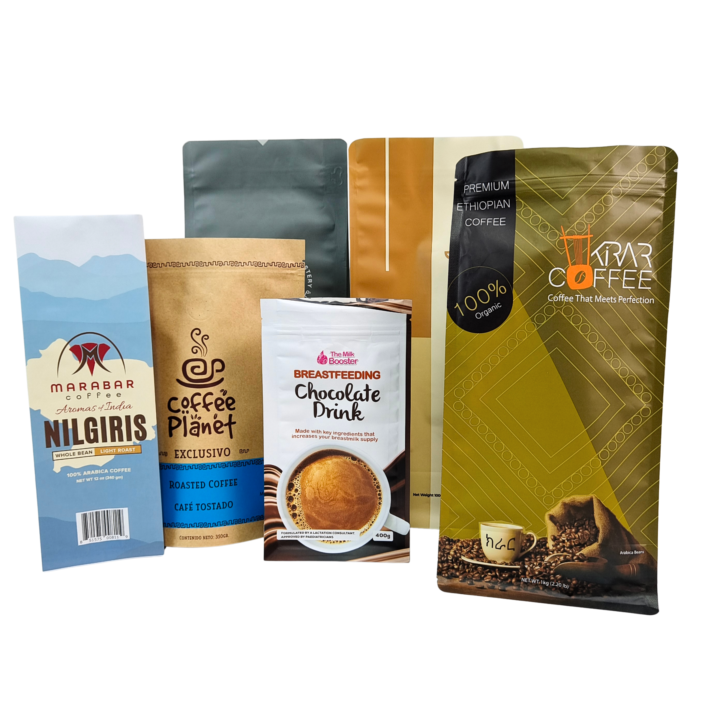 Заказник Stand Up Zipper Coffee Bean Bag с клапаном