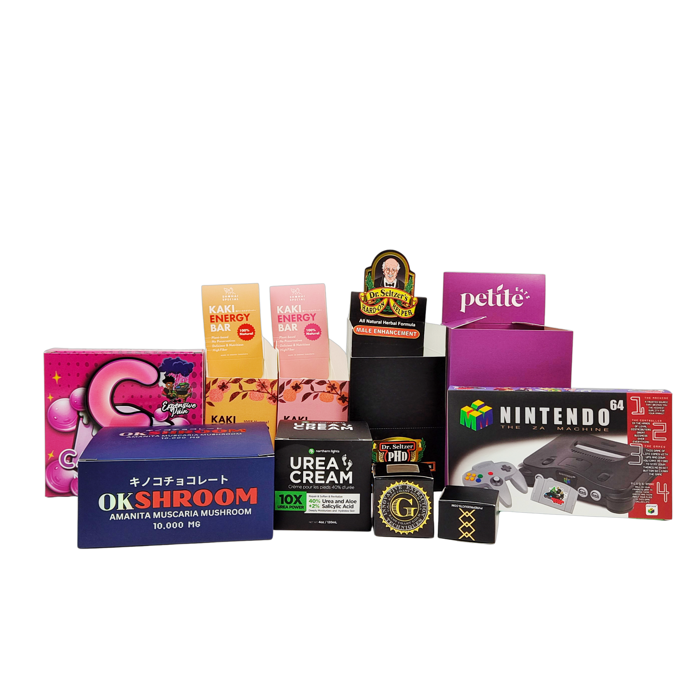 Персонализированная складная kraft бумажная коробка с 350 г картона для розничного дисплея