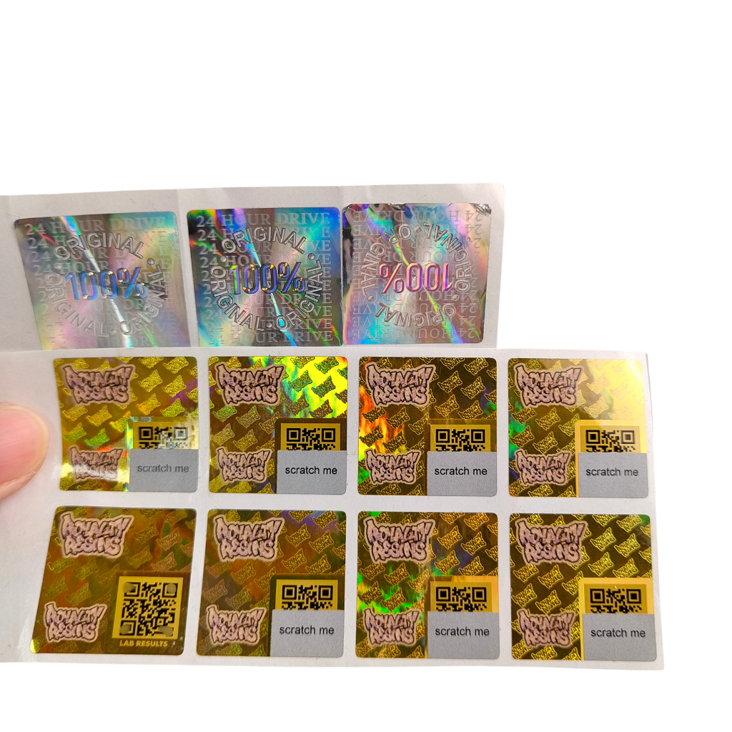 Клейкий винил ПВХ наклейка для бумаги водонепроницаемая УФ-голограмма печатный персонализированный логотип упаковка этикетки для скрапбука бумаги