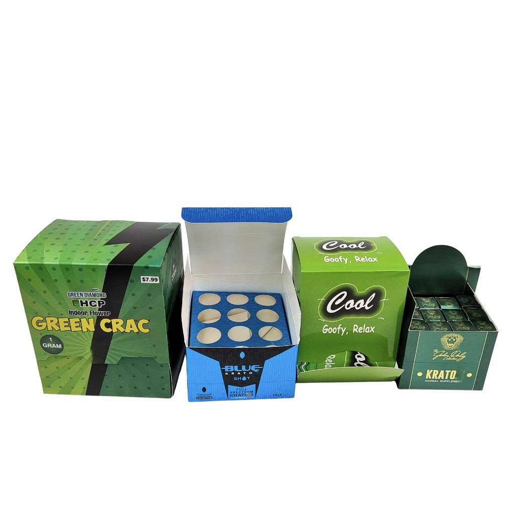 Перерабатываемая kraft бумага kraft kraft коробка для закусок для печенья энергетический бар косметический картонный счетчик дисплея упаковка губка