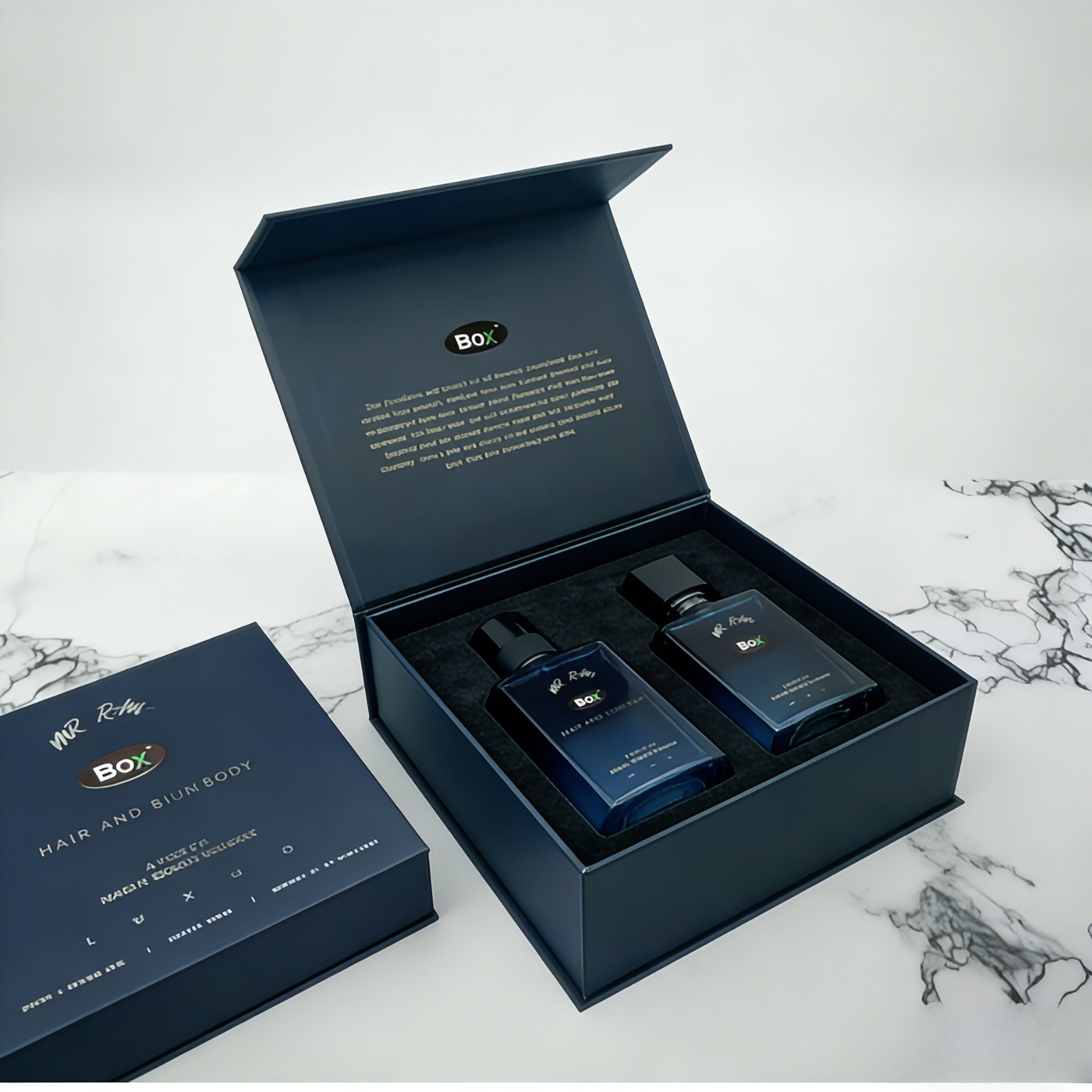 Оптовая продажа Люксовые косметические папки Магнитный подарок ЭВА Пенообразование Вставка Мат Ламинация Биоразлагаемый материал для парфюмерного ремесла