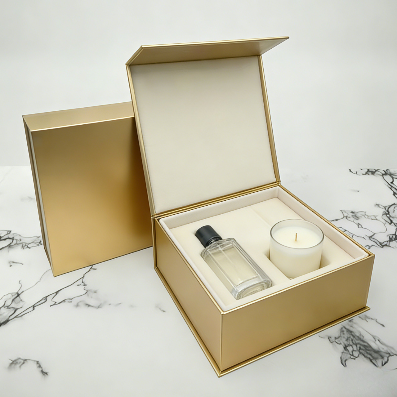 Индивидуальный логотип Роскошная большая матовая картонная коробка из биоразлагаемого материала с магнитным клапаном для упаковки косметики