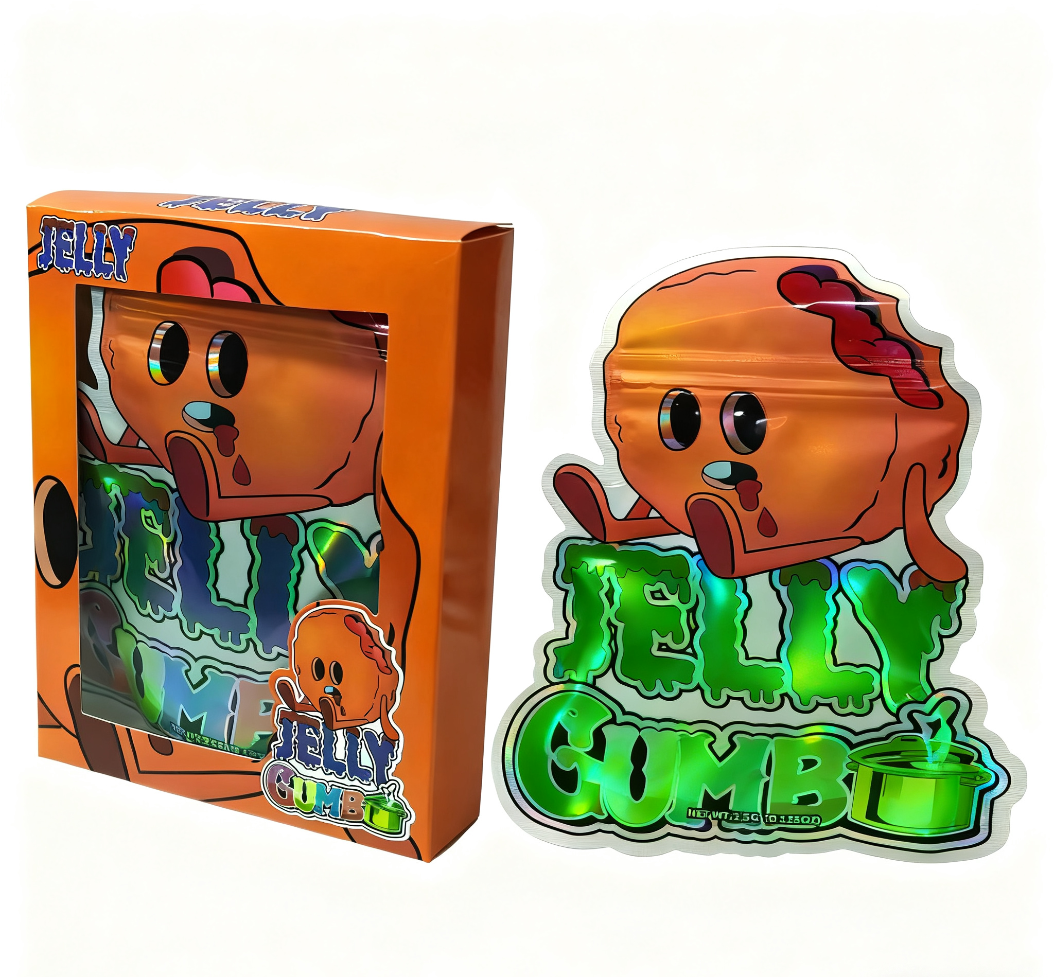 Индивидуальные печатные пакеты из майлара 3,5 г с возможностью повторного закрытия для упаковки закусок, пакеты-стойки