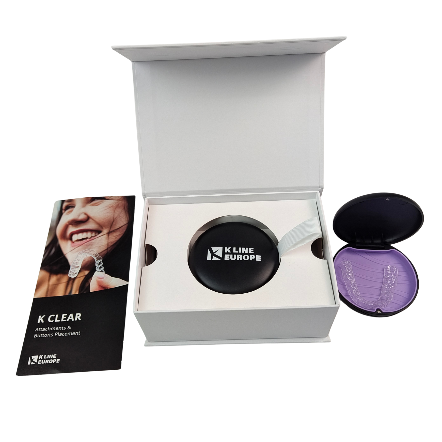 Конфигурационный логотип зубной скобки комплект коробка ортодонтический выравниватель упаковка коробка с бумагой вставка зубные выравниватель упаковка коробка