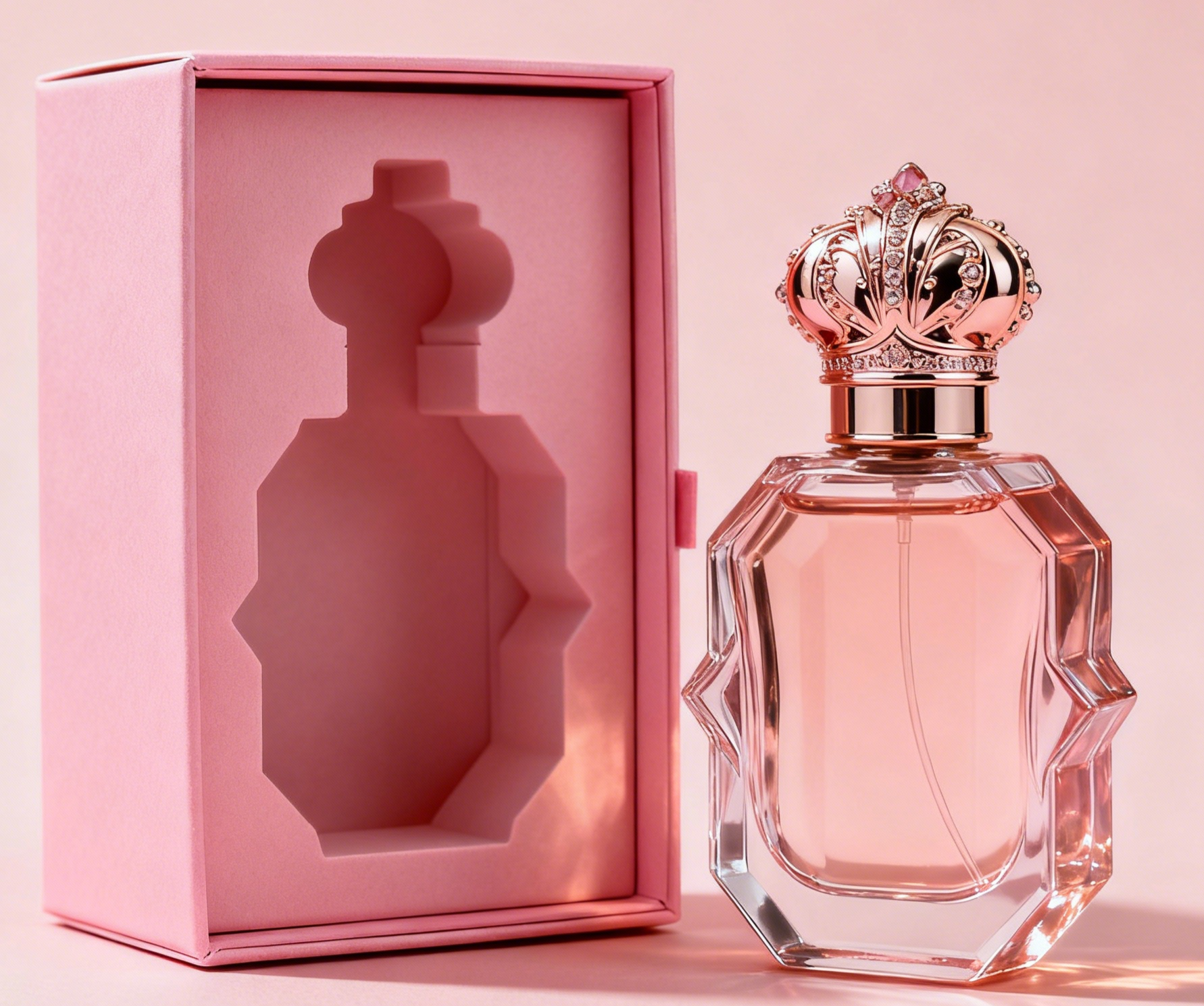 Роскошная подарочная коробка для парфюмерии из картона плотностью 350 г с тиснением горячим способом для премиальной подарочной упаковки