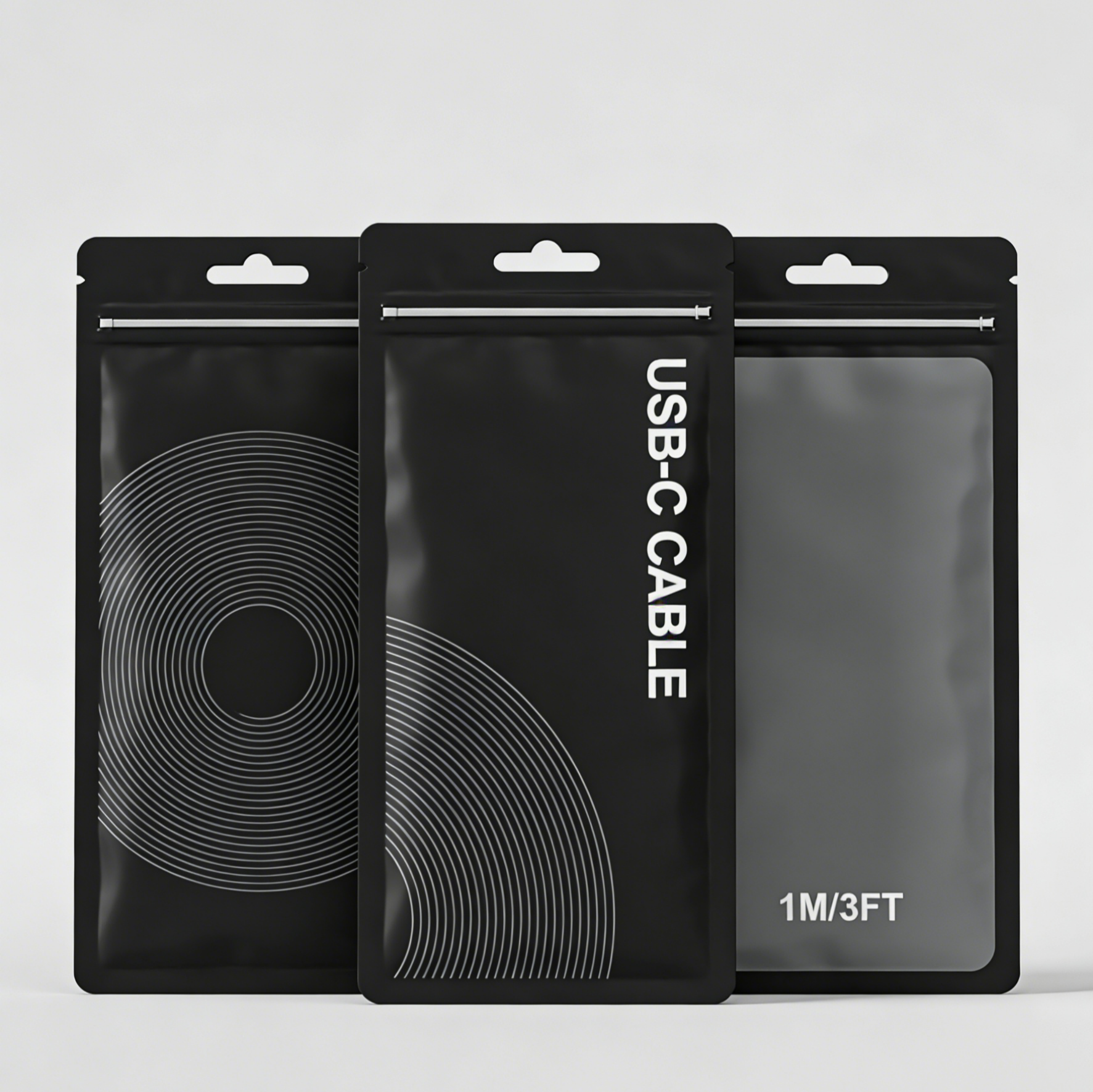 Заказ печать перерабатываемый ПВХ пластмассовый матовый перезамыкающийся пакет упаковки с трехсторонней печатью