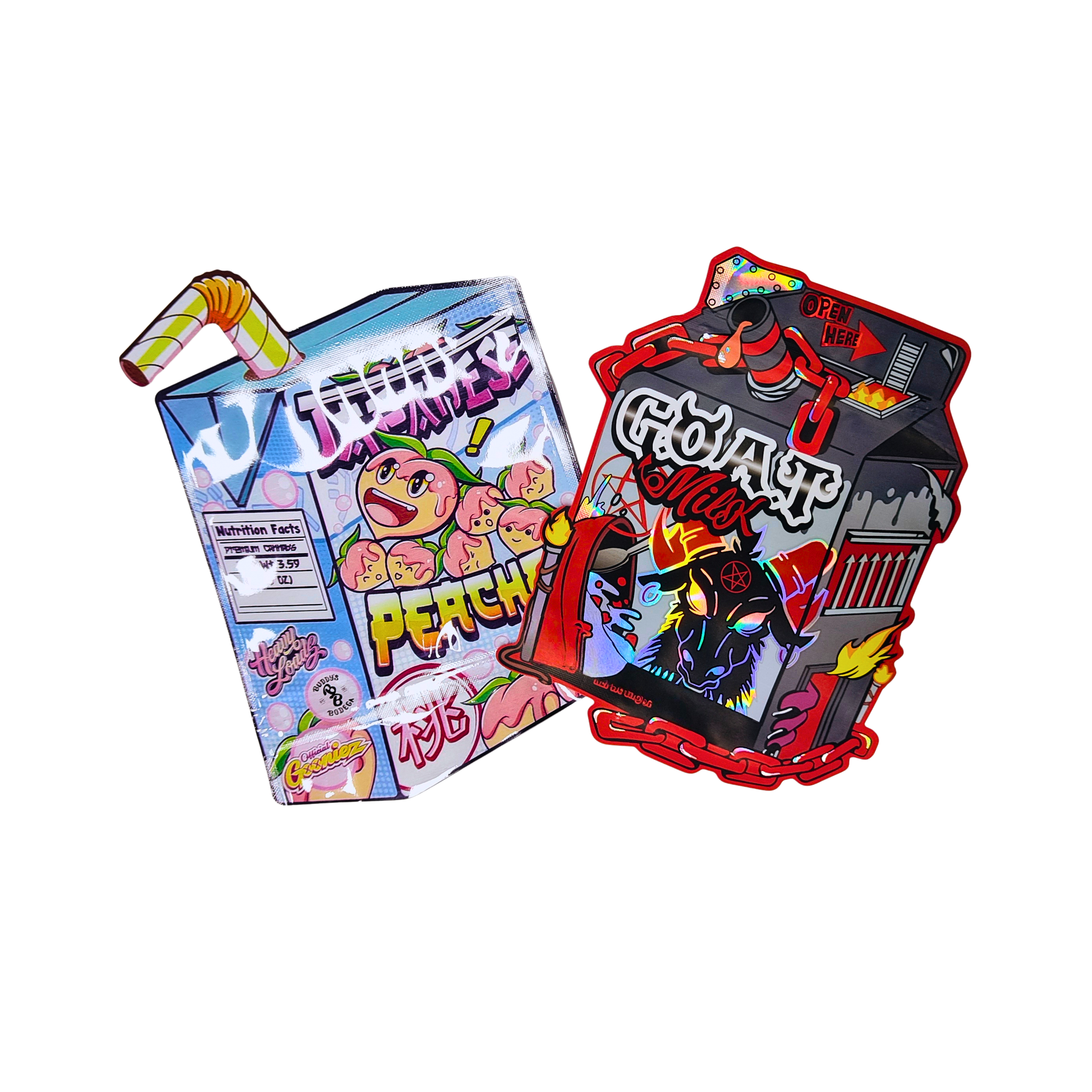 Оптовые сумки для мармелада специальной формы с индивидуальной печатью, 3,5, 7 г, детские пакеты с логотипом