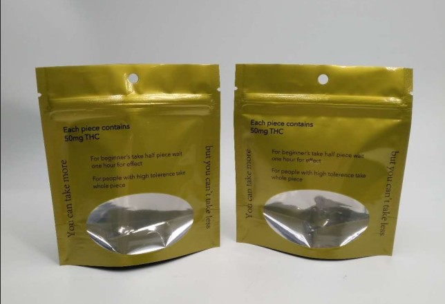 Доказательство запаха Зиплок стоит вверх пластмасса пеньки засорителя масла мешков для конфеты медведей Эдиблес камедеобразной