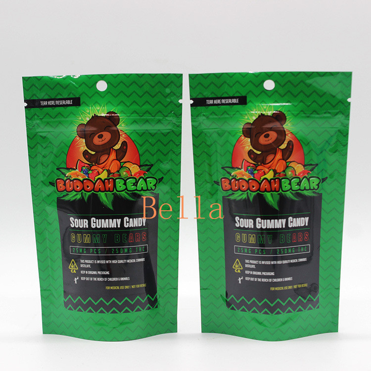 Ясное окно стоит вверх печатание мешка молнии изготовленное на заказ для упаковки травяного чая КБД Поверфоод