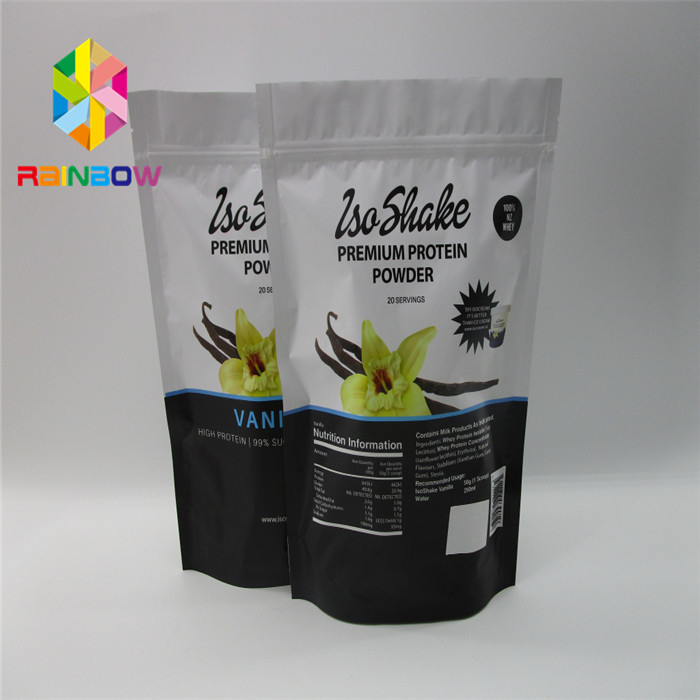 Ресиклабле пластиковые мешки упаковывая сумку еды чая алюминиевой фольги Зиплок для порошка протеина