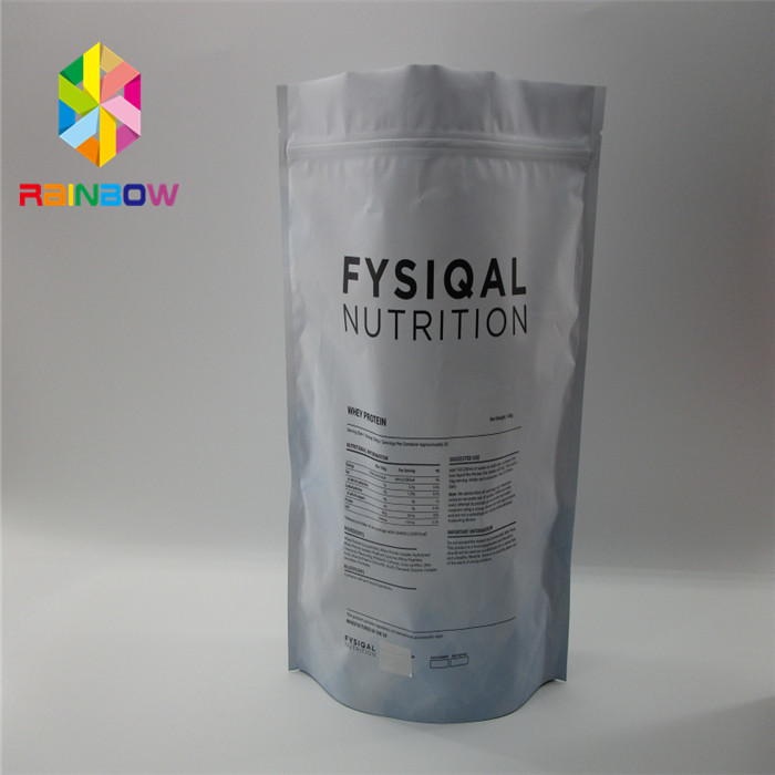 Мешки молнии Реклосабле пластиковые упаковывая двойные, который встали на сторону сумки сейфа еды штейнового золота плоские