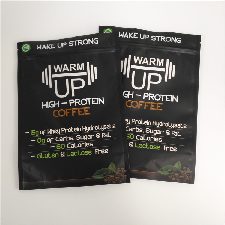 Штейновые черные Биодеградабле стоят вверх упаковка саше кофе Мылар сумок мешка молнии пластиковая