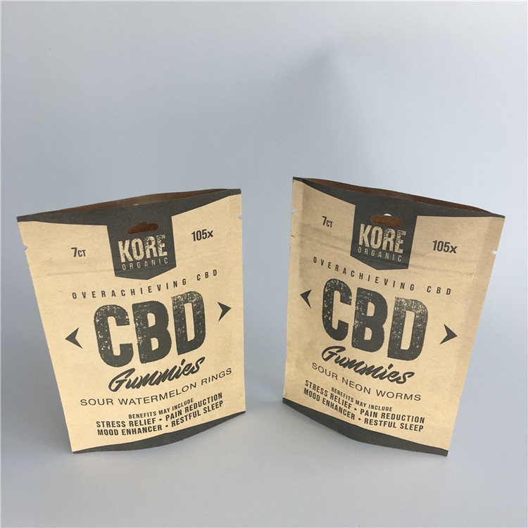 Ресеалабле косметическая упаковывая бумага Крафт алюминиевой фольги сумки стоит вверх мешки