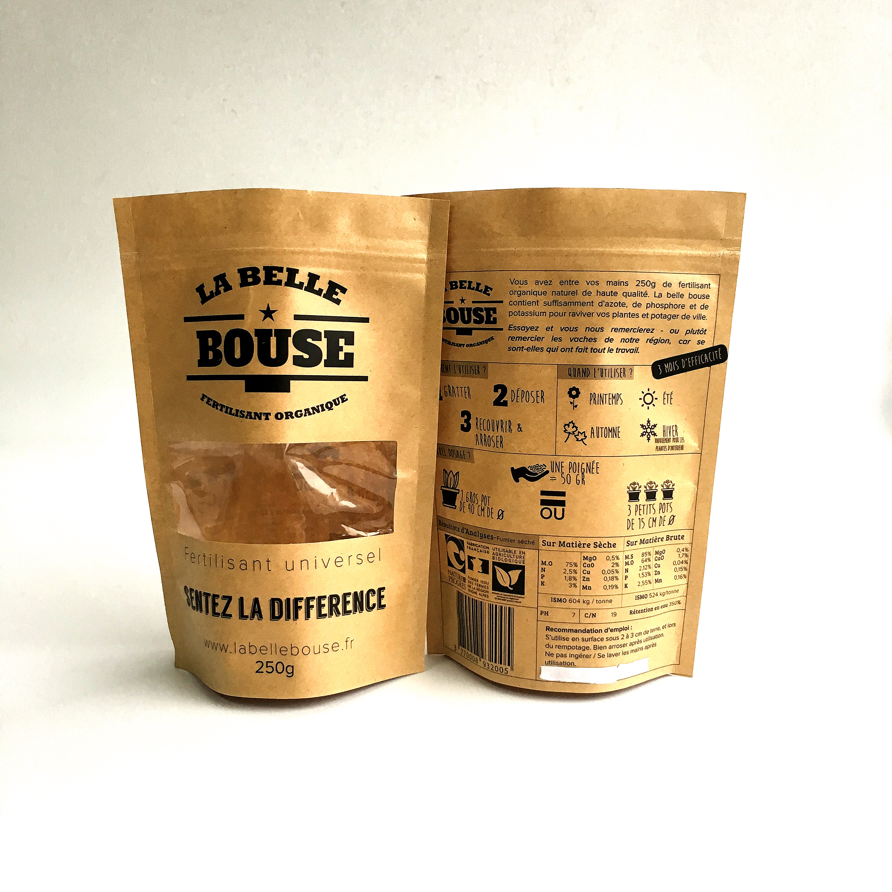 Ресиклабле подгонянный замок застежка-молнии бумажных мешков естественный стоит вверх мешок с окном