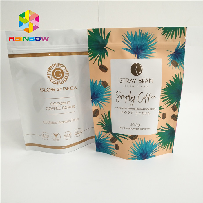 Алюминиевая фольга стоит вверх мешки кофе, пластиковые Зиплок сумки с зазубринами разрыва