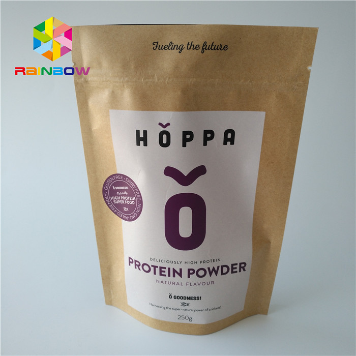 Мешка фольги Эко бумага ремесла Крафт качества еды дружелюбного упаковывая Зиплок напечатанная логотипом