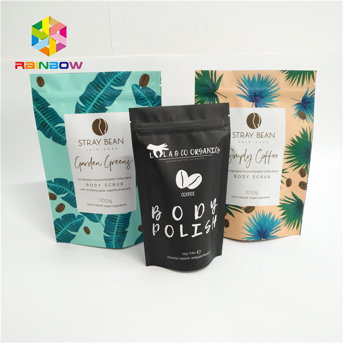 Лоснистая материальная напечатанная таможня стоит вверх сумка кофе мешков для упаковки еды