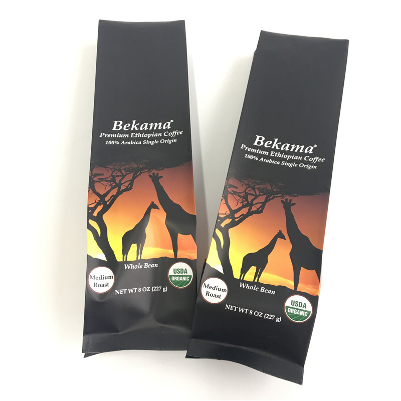 Подгонянный стойте вверх кофе Гуссет сумок мешка молнии бортовой упаковывая цвет КИМК