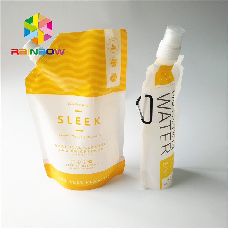 Сумки Споут пластикового напитка жидкостные, напиток фруктового сока стоят вверх мешки с крышкой