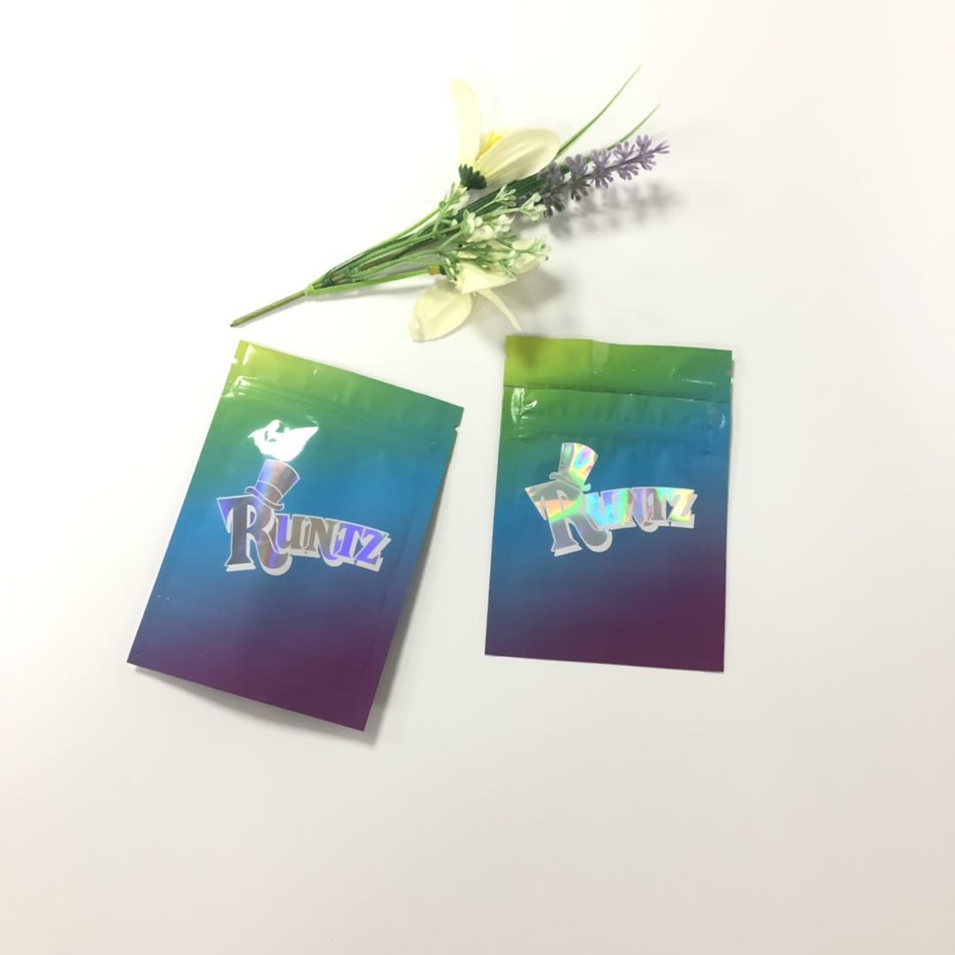 Дети полиэтиленовых пакетов замка застежка-молнии Рунтц доказательства запаха голографические устойчивые для капсулы/таблеток