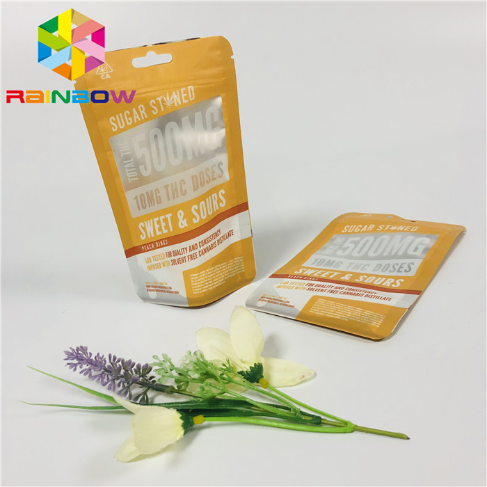 Мешки закуски чокнутые пластиковые упаковывая Кустомзид печатая ясное окно с Ресеалабле молнией