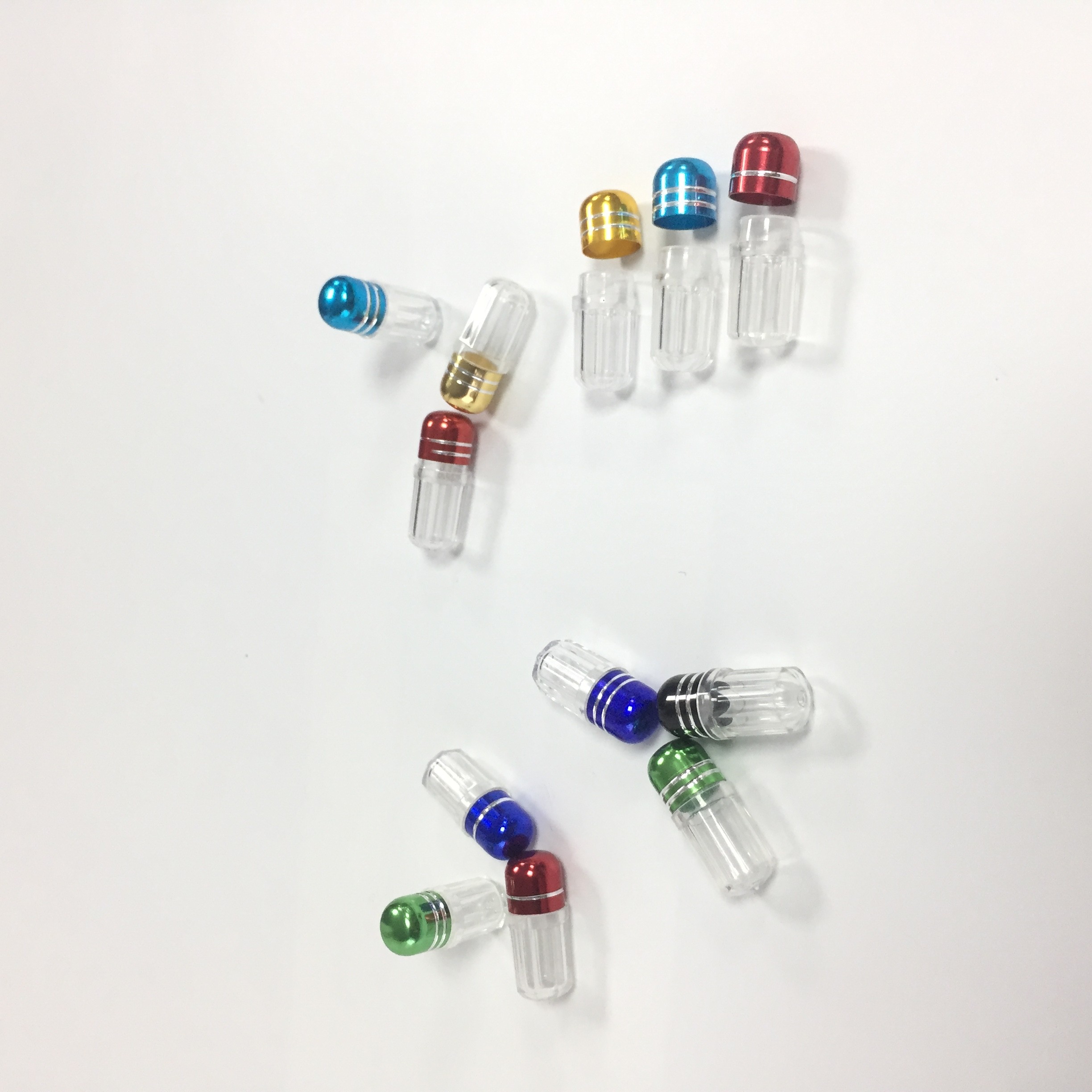 Контейнер ПП бутылок таблетки капсулы дополнения пластиковый материальный с крышкой металла