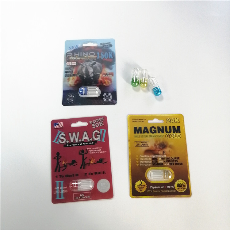 Сексуальная карта пакета волдыря таблетки повышения представления упаковывая с коробкой дисплея