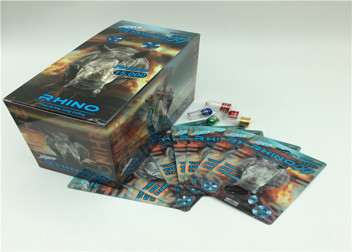 Пакет волдыря капсулы порошка носорога золота 69К упаковывая карту 3Д с пластиковой крышкой