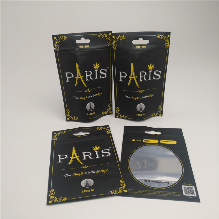 Ясное окно стоит вверх сумка доказательства КБД запаха мешка упаковывая с Чильдпрооф молнией