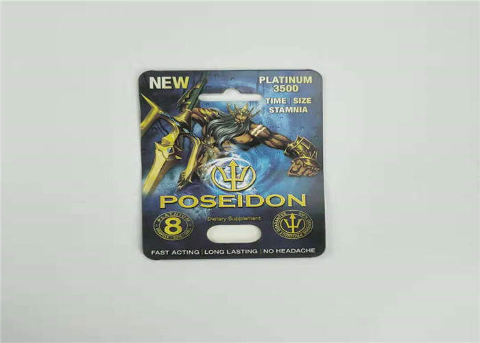 Карты волдыря Эко коробка дисплея бумажной карты носорога 7 дружелюбной упаковывая для мужской капсулы усиливающего агента