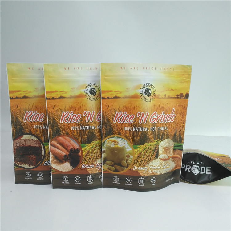 Напечатанный цвет чокнутой сумки семени риса хлопьев мешков еды Ресеалабле мешка фольги упаковывая полный