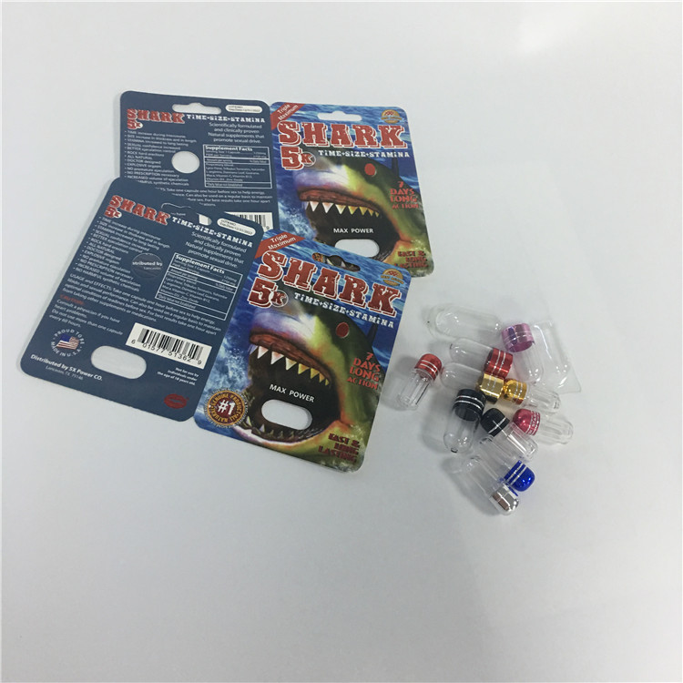 Капсулы таблетки повышения носорога мужские упаковывая карты акулы волдыря коробок бумажные