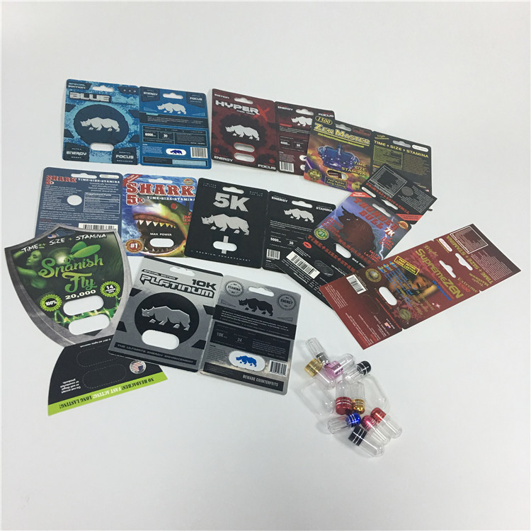 Логотип таможни таблеток секса носорога лекарства повышения Силк карты волдыря печатания упаковывая мужской