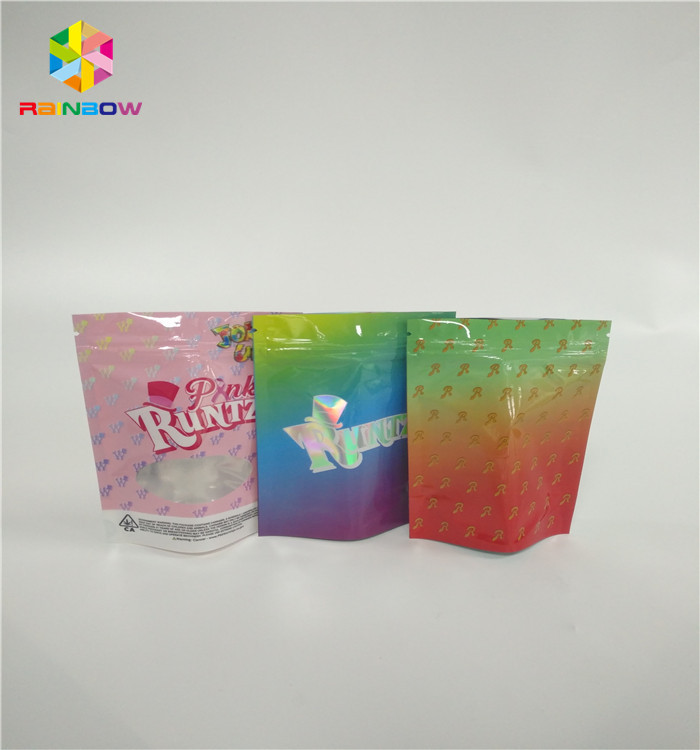 Чильдпрооф 3.5г стоят вверх сумки мешка молнии подгоняют доказательство запаха пакета Рунтц печати