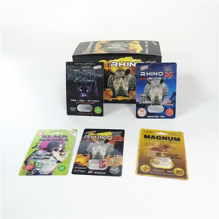 Серия носорога сексуальной карты волдыря таблеток повышения упаковывая для пакета капсулы секса порошка