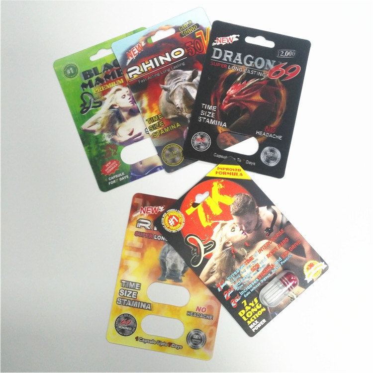 Прочные мужские таблетки повышения упаковывая серии 3Д носорога чешут пакет волдыря капсулы