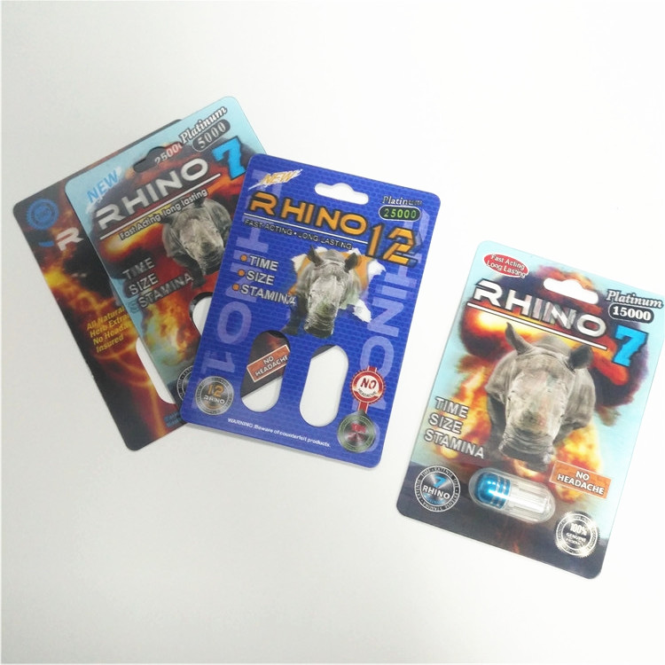 Размер таблетки повышения носорога карты волдыря бумаги искусства упаковывая мужскими подгонянный коробками