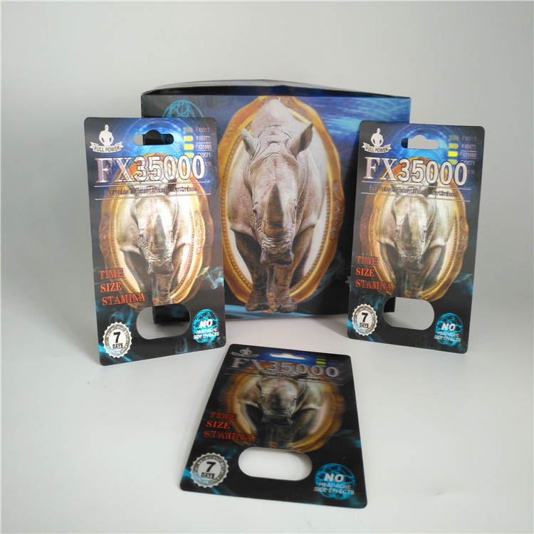 Карта волдыря таблетки НОСОРОГА упаковывая 3д линзовидное для мужской сексуальной таблетки повышения представления