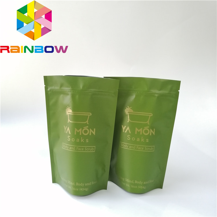 Пластиковые выровнянные фольгой стоят вверх печатание Гравуре заботы кожи соли для принятия ванны мешка молнии упаковывая