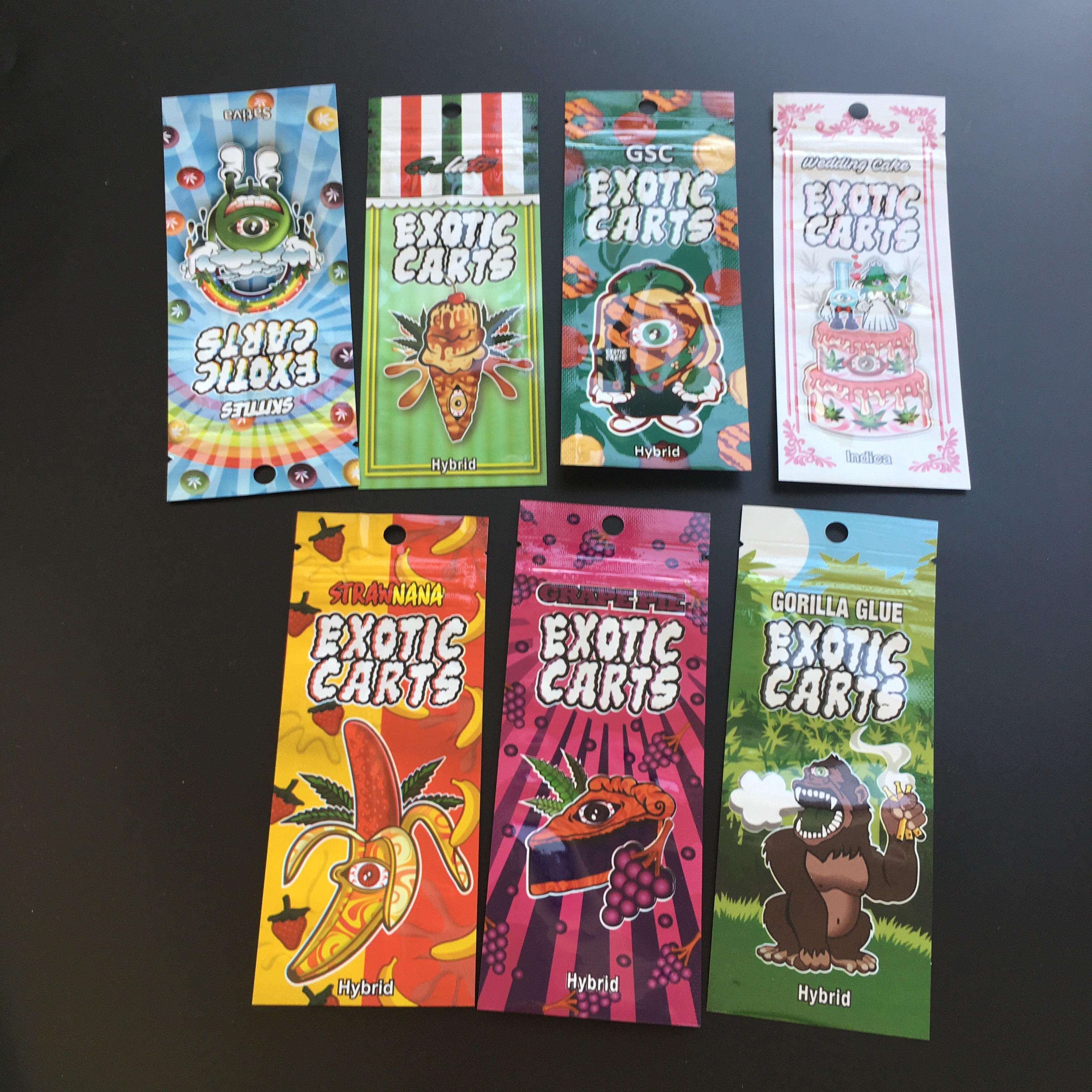 Мешки масла Кбд патрона Вапе пластиковые упаковывая экзотические тележки Зиплок Мылар кладут 0.5мл в мешки 1мл