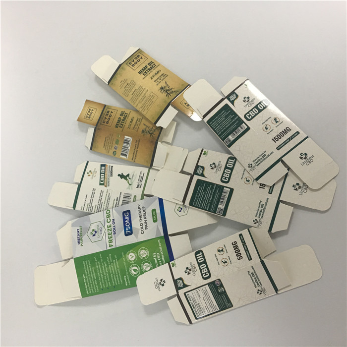 Таможня напечатала коробку бутылки капельницы масла бутылки эфирного масла КБД маленькой коробки 10мл 30мл упаковывая бумажную