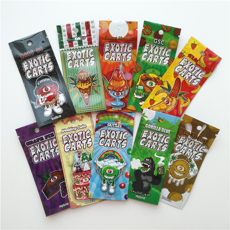 Логотип таможни мешка тележки сумок алюминиевой фольги патрона Вапе упаковывая экзотический