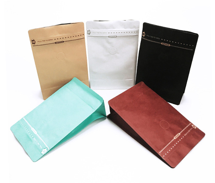 Пакетики чая плоского дна упаковывая напечатанную таможней Ресеалабле бумагу Крафт с клапаном