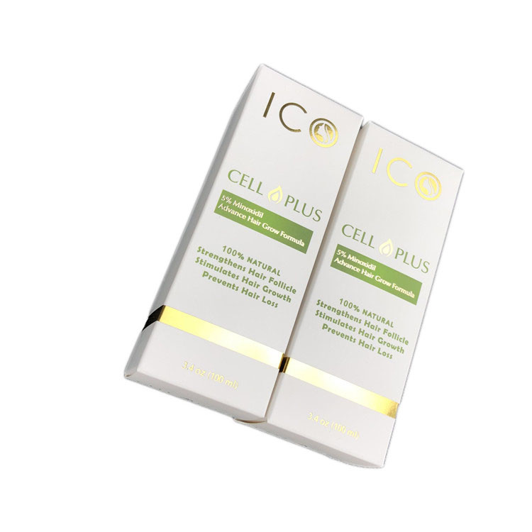 Коробка картона бутылки масла ухода за волосами бумажная упаковывая