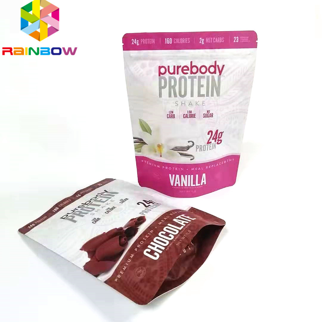 Многоразовая стойка вверх по мешку с типом мешка молнии ziplock хранения еды упаковывая плоским напечатала сумки