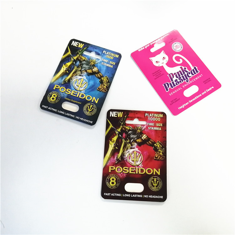 Коробка дисплея для карты бумаги капсулы формы носорога представления мужских усиливающих агентов таблеток носорога сексуальной