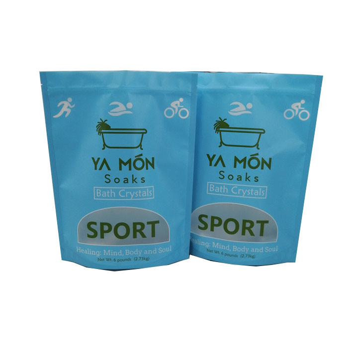 Высококачественная водоустойчивая сумка соли для принятия ванны упаковывая со стойкой соли моря молнии 1KG/2KG упаковывая вверх по сумке
